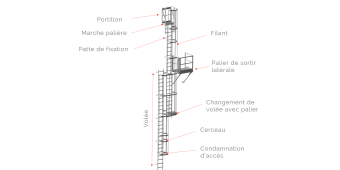 Composants de l'échelle à crinoline